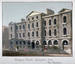 Giltspur Street Compter, Cidade de Londres, 1812. de George Shepherd