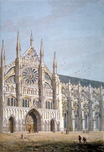 Porta norte da Abadia de Westminster, Londres, c1810.