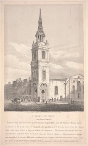 St. Mary Le Bow, gravada por William Wise de George Shepherd