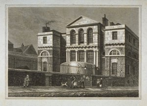 Vista da Casa das Sessões, Old Bailey, 1812 de George Shepherd