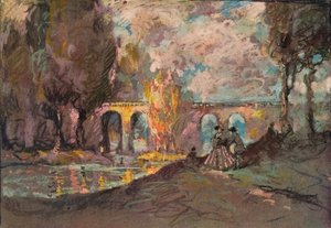 Um esboço do tempo da paisagem, c1916 de George Sheringham