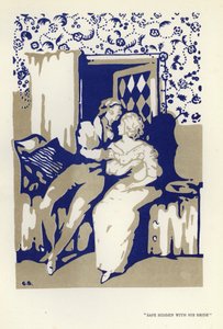 Ilustração para The Happy Hypocrite de Max Beerbohm (cor litho) de George Sheringham