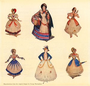 Designs originais para HMS Pinafore de George Sheringham