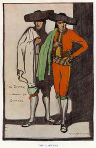 O Duenna de Sheridan: The Dancers (cor litho) de George Sheringham