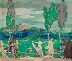 Os campos do avatar, século c20th 1914-1915 de George Sheringham