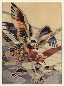 A grande águia fez os ventos para ele (cor litho) de George Sheringham