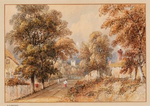 East Stratton (aquarela) de George Sidney Shepherd