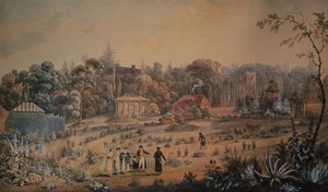Os jardins em Battlesden House Bedfordshire