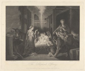 Janela Oeste da Capela, New College Oxford: A Oferta do Pastor, Cena de Natividade