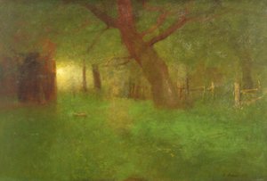Pôr do sol em Old Orchard de George Snr. Inness