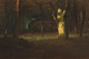 Pôr do sol no bosque, 1891 de George Snr. Inness