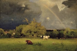 The Rainbow, c.1878-79 (óleo sobre tela) de George Snr. Inness