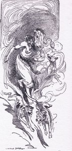Brimo, a caçadora de bruxas selvagem, de The Heroes publicado por George Allen e Unwin 1929 (litho) de George Soper