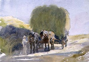 Hayrick in the Sunlight (aguarela) de George Soper
