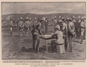 Ouvindo Reclamações, com a Sala Ordenada dos Regimentos de Essex em Bloemfontein de George Soper