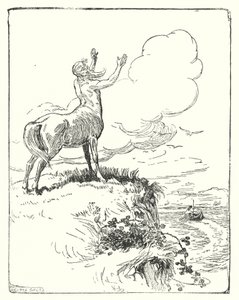 Jason e os Argonautas: "Depois subiu a um penhasco e rezou por eles" (litho) de George Soper