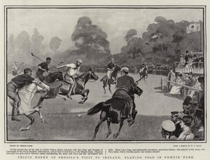 Visita do Príncipe Henrique da Prússia à Irlanda, jogando Polo no Phoenix Park