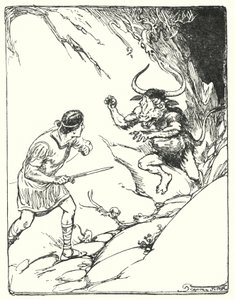 Estes: "Ele nunca tinha visto uma besta tão estranha" (litho) de George Soper