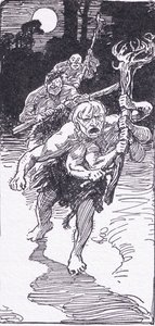 Enquanto dormiam, desceu os homens terríveis, de The Heroes, publicado por George Allen e Unwin 1929 de George Soper