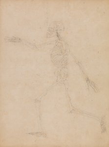 Uma exposição anatómica comparativa da estrutura do corpo humano com a de um tigre e de uma ave comum:  Esqueleto Humano, Vista Lateral de George Stubbs