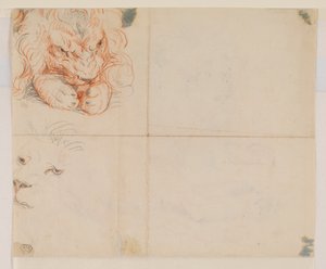 Cabeça e patas de um leão, verso, século XVIII ou XIX de George Stubbs