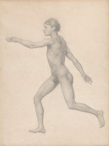 Figura Humana, Vista Lateral, Não Dissecada (Estudo Acabado para o Quadro VIII) de George Stubbs