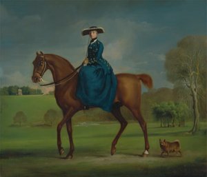 A Condessa de Coningsby no Traje da Charlton Hunt, ca. 1760. de George Stubbs
