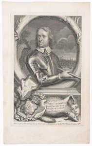  1653 Oliver Cromwell Senhor Protetor da Inglaterra, Escócia e Irlanda de George Vertue