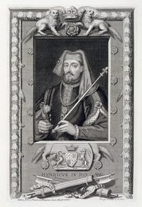 Henrique IV (1367-1413) Rei da Inglaterra desde 1399, após uma pintura em Hampton Court, gravada pelo artista de George Vertue