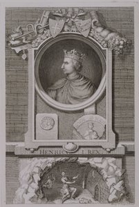 Henry I (1068-1135) Rei da Inglaterra de 1100, gravado pelo artista de George Vertue