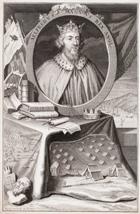 Retrato de Alfredo, o Grande de George Vertue