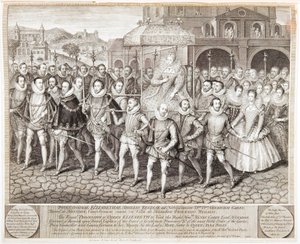 Procissão real da rainha Elizabeth I, c1580 1744 de George Vertue