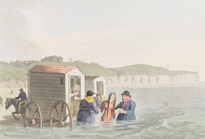 Banhos de mar na baía de Bridlington, de "Costumes of Yorkshire", de George Walker de George Walker