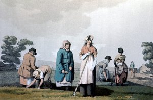 Lowkers - mulheres que capinaram milho, 1814 de George Walker of Seacroft