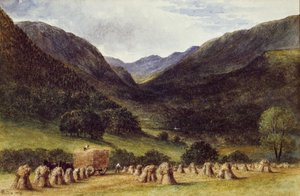 Tempo de colheita, Lago Crafnant, Gales do Norte, 1869