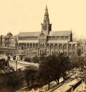 Catedral de Glasgow - do sudeste, meados do século XIX, c1912.