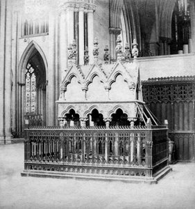 Monumento de Walter de Gray, igreja de York, York, North Yorkshire, início do século XX.