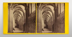 Catedral de Peterborough - nave lateral sul da nave de George Washington Wilson