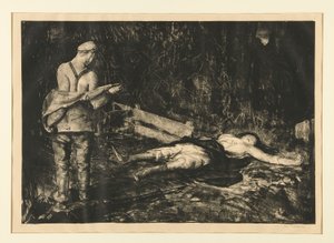 Farmyard belga da série de guerra de George Wesley Bellows
