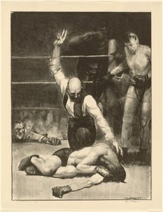 Contado para fora, segunda pedra, 1921. de George Wesley Bellows