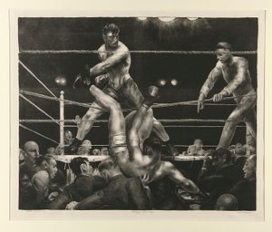 Dempsey e Firpo de George Wesley Bellows