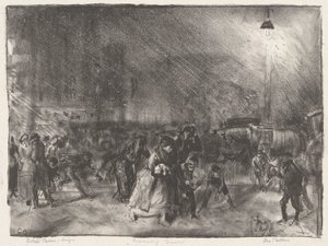Noite de neve de George Wesley Bellows