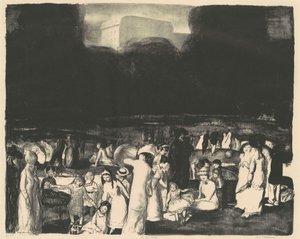No Parque, Escuro, 1916. de George Wesley Bellows