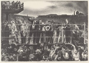 Apresentando Georges Carpentier, 1921. de George Wesley Bellows