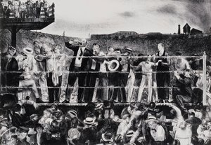 Apresentando Georges Carpentier, 1921 de George Wesley Bellows