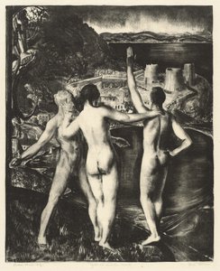 Lychnis e seus filhos, 1923. de George Wesley Bellows