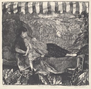 Mãe e filhos, 1916. de George Wesley Bellows