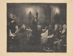Reunião de Oração, segunda pedra, 1916. de George Wesley Bellows