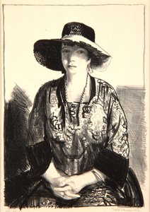 O chapéu negro, 1921 de George Wesley Bellows