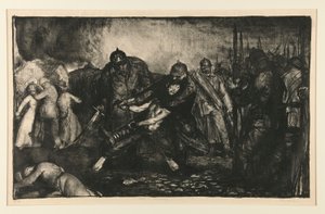 The Enemy Arrive, ou Os Alemães Chegam, da Série Guerra de George Wesley Bellows